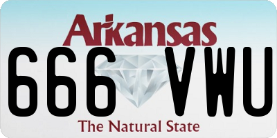 AR license plate 666VWU