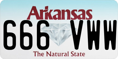 AR license plate 666VWW