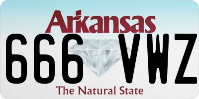 AR license plate 666VWZ