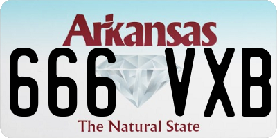 AR license plate 666VXB
