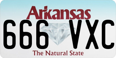 AR license plate 666VXC