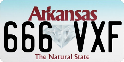 AR license plate 666VXF