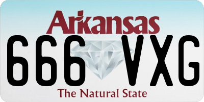 AR license plate 666VXG