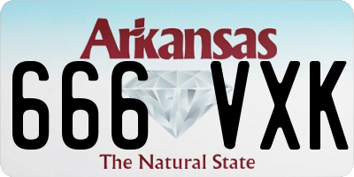 AR license plate 666VXK