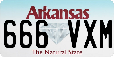 AR license plate 666VXM