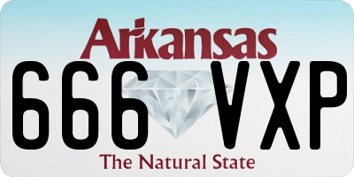 AR license plate 666VXP