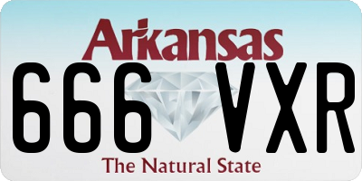 AR license plate 666VXR