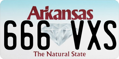 AR license plate 666VXS