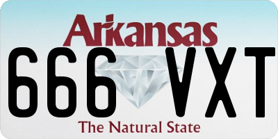 AR license plate 666VXT
