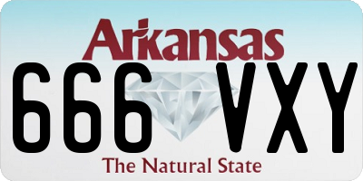AR license plate 666VXY