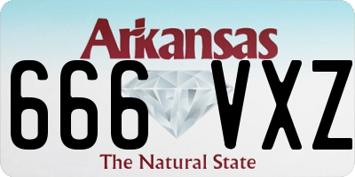 AR license plate 666VXZ