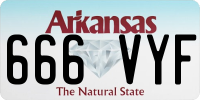 AR license plate 666VYF
