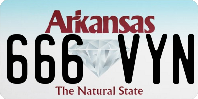 AR license plate 666VYN
