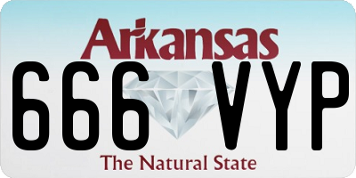 AR license plate 666VYP