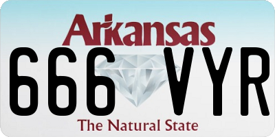 AR license plate 666VYR