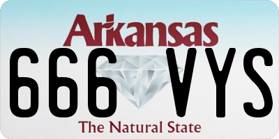 AR license plate 666VYS
