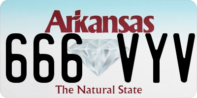 AR license plate 666VYV