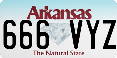AR license plate 666VYZ