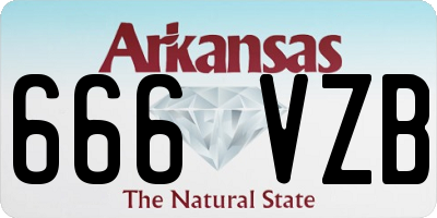AR license plate 666VZB