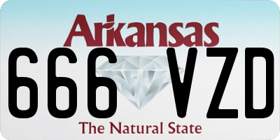 AR license plate 666VZD