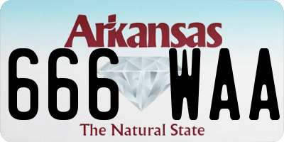 AR license plate 666WAA