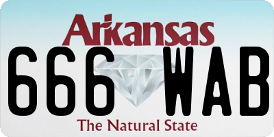 AR license plate 666WAB