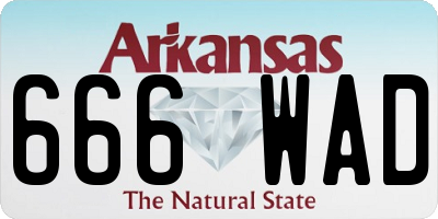 AR license plate 666WAD
