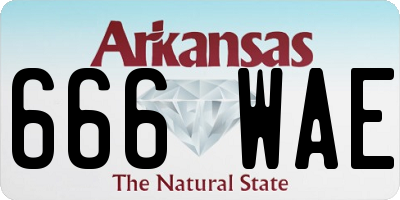 AR license plate 666WAE