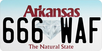 AR license plate 666WAF