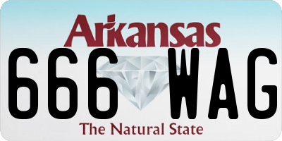 AR license plate 666WAG