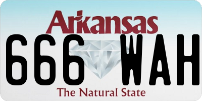 AR license plate 666WAH