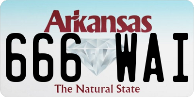 AR license plate 666WAI