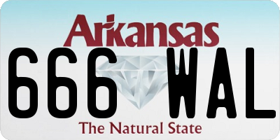 AR license plate 666WAL