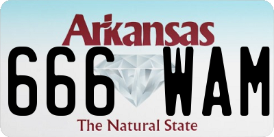 AR license plate 666WAM
