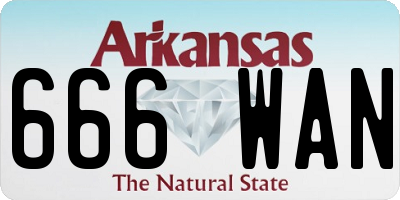 AR license plate 666WAN