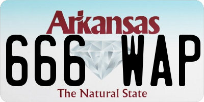AR license plate 666WAP