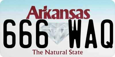 AR license plate 666WAQ