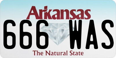 AR license plate 666WAS