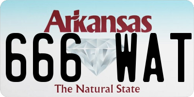 AR license plate 666WAT