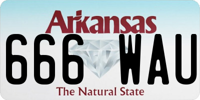 AR license plate 666WAU