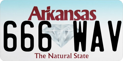 AR license plate 666WAV