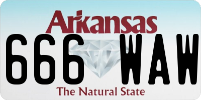 AR license plate 666WAW