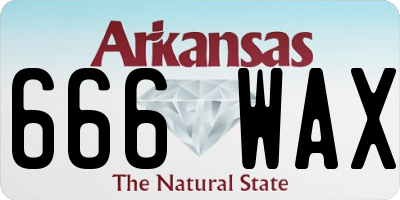 AR license plate 666WAX