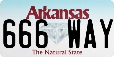 AR license plate 666WAY