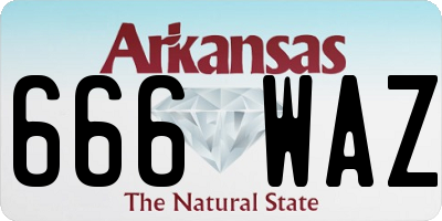 AR license plate 666WAZ