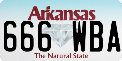 AR license plate 666WBA