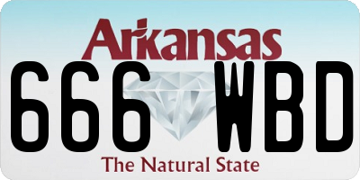 AR license plate 666WBD
