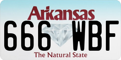 AR license plate 666WBF