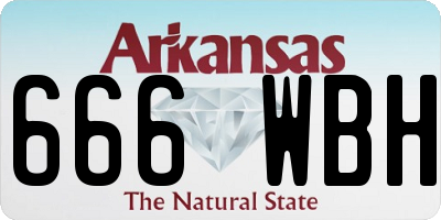 AR license plate 666WBH