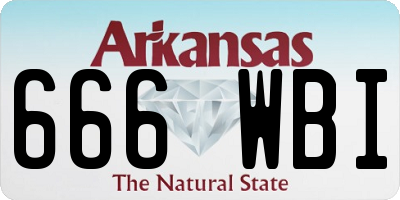 AR license plate 666WBI